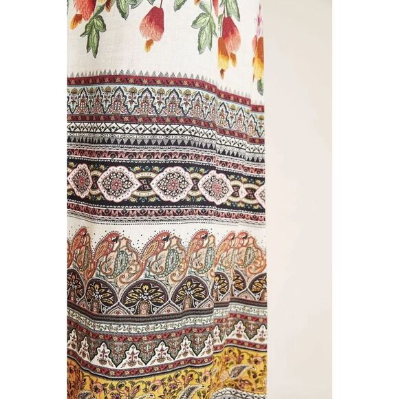 Farm Rio Esmeralda Floral Maxi Dress  Print Mixed Black Red Medium - Picture 4 of 10